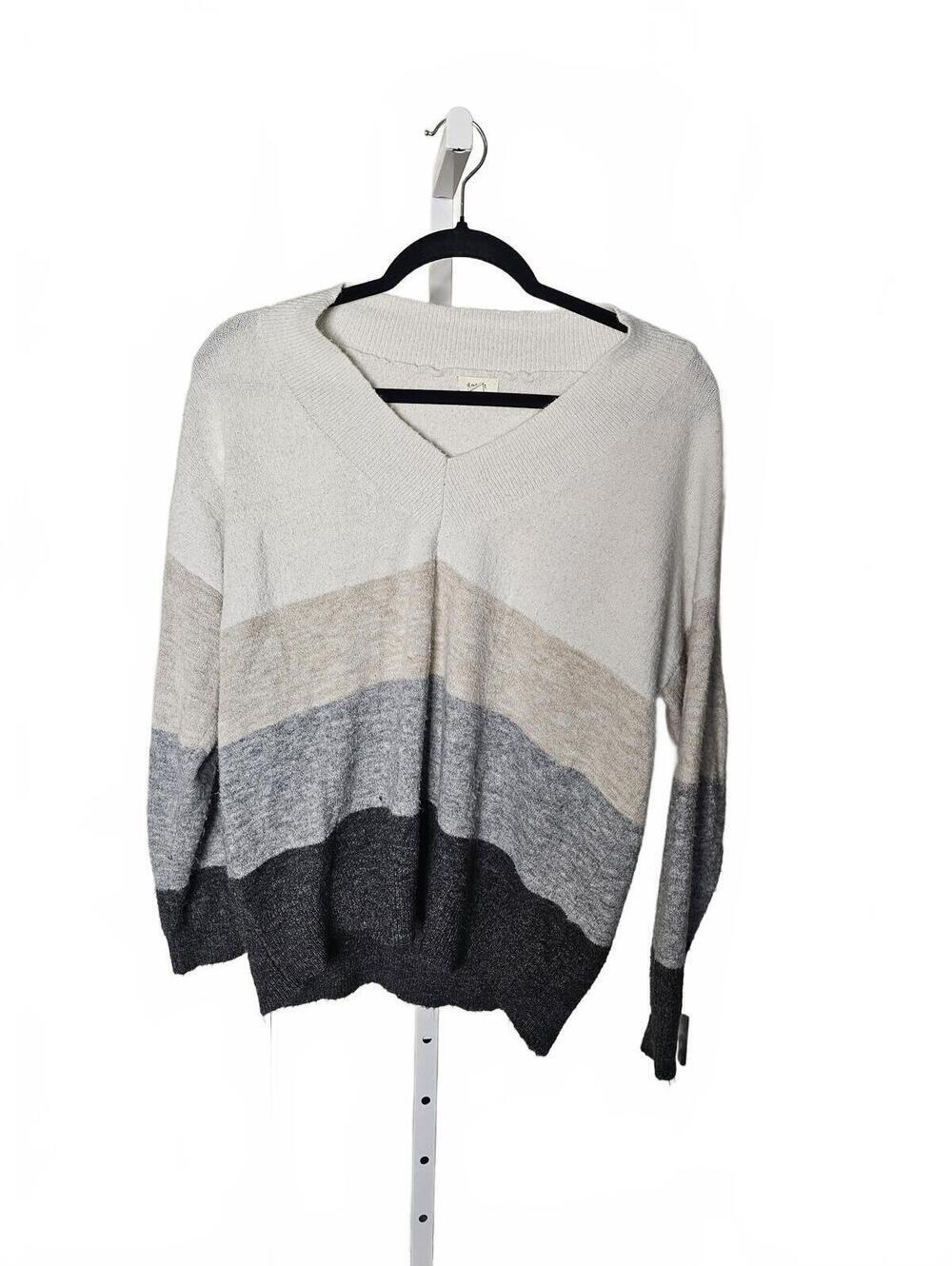 Debut Women's Color Block V-Neck Sweater XS